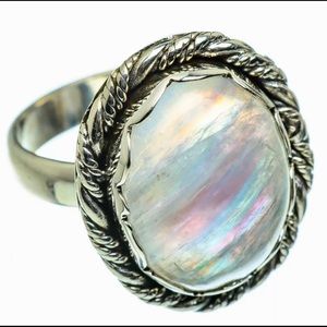 Artisan Crafted Rainbow Moonstone Ring